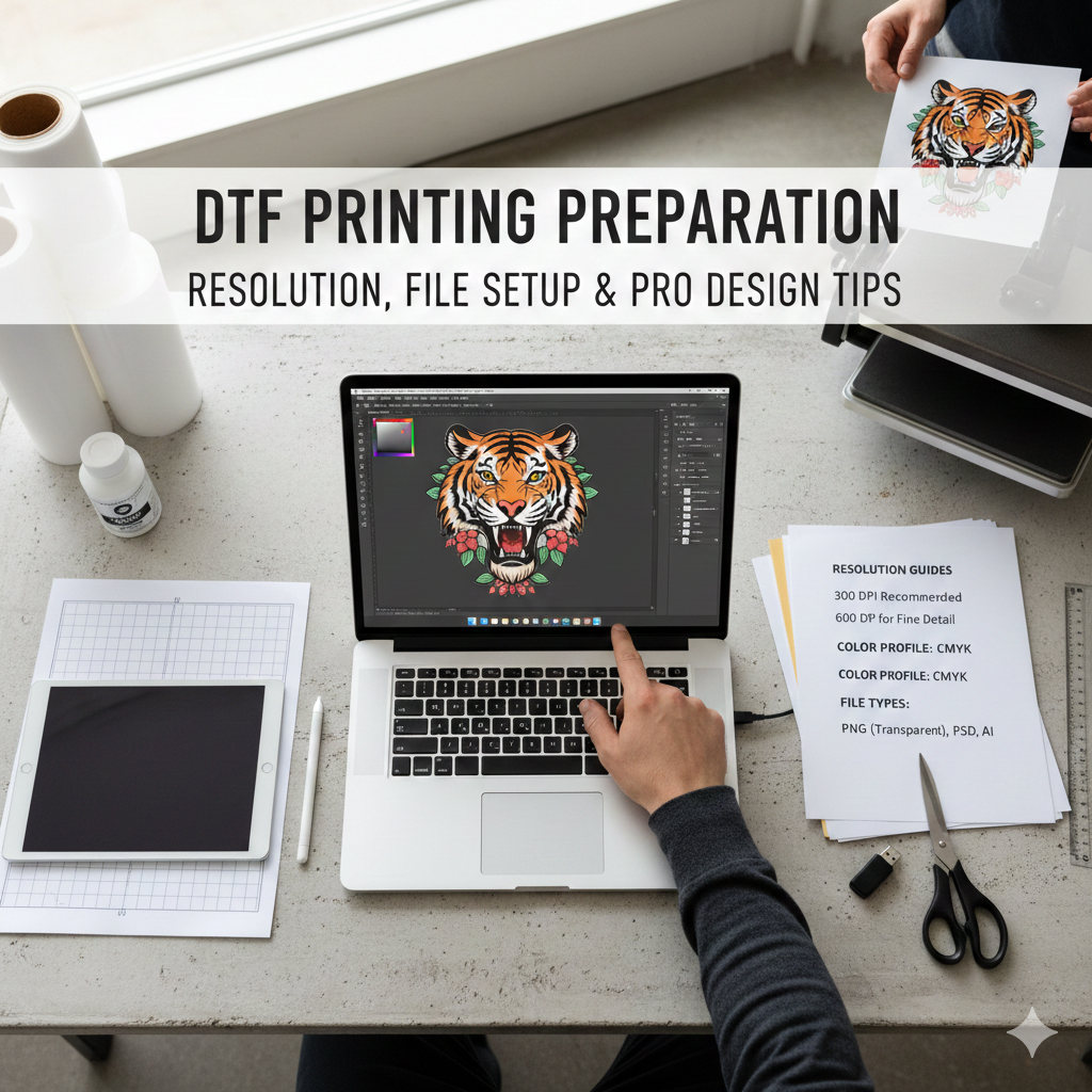 How to Prepare Artwork for DTF Printing – Resolution, File Setup & Pro Design Tips