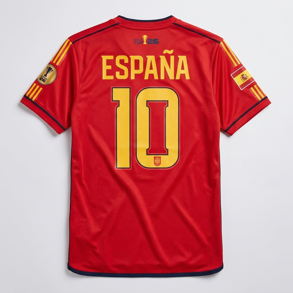 Spain Custom Jersey | Gold Cup