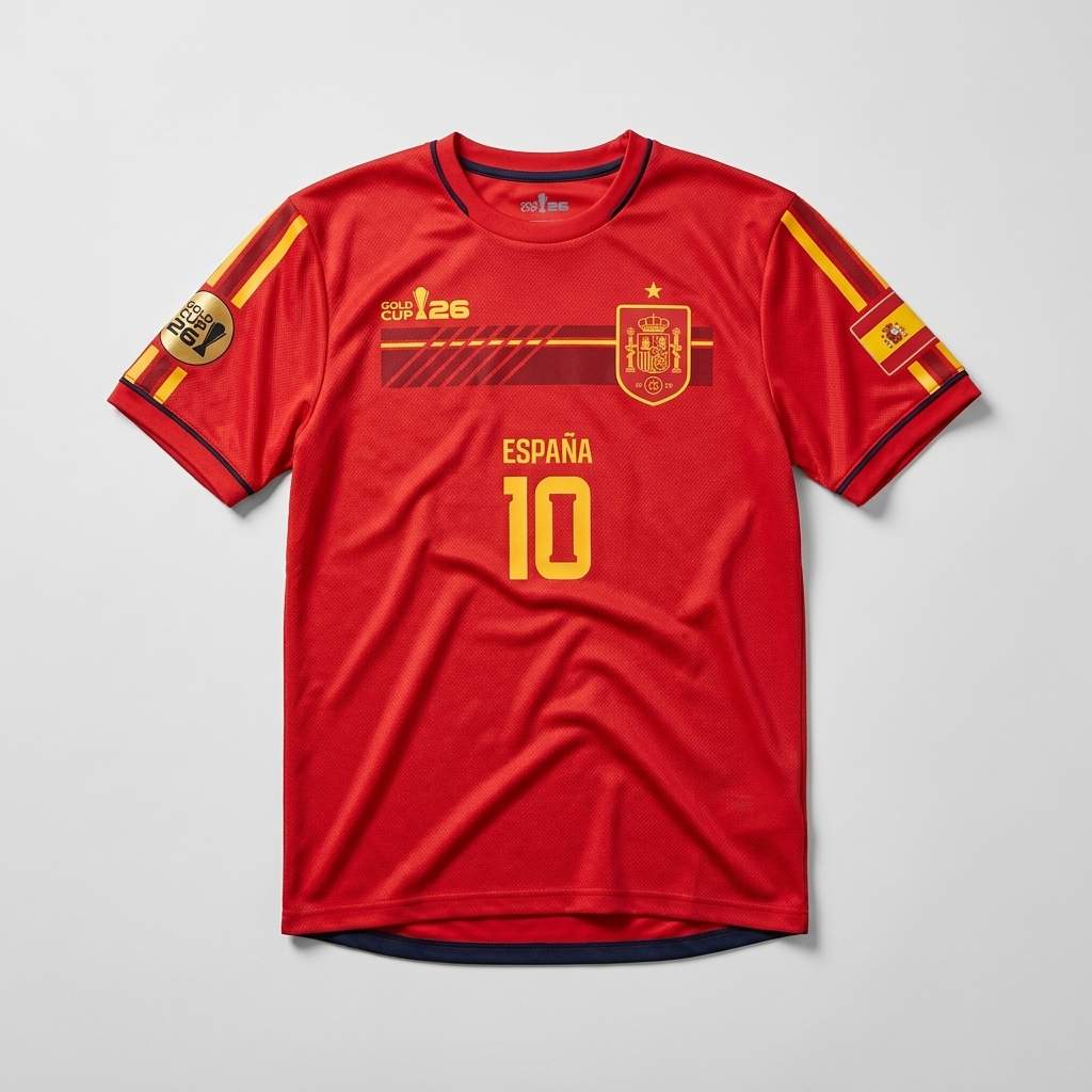 Spain Custom Jersey | Gold Cup