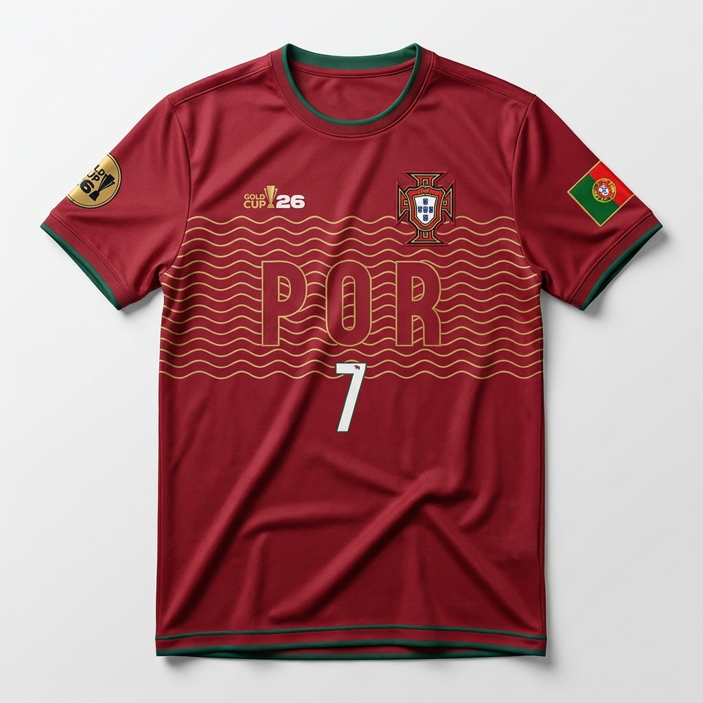 Portugal Custom Jersey | Gold Cup
