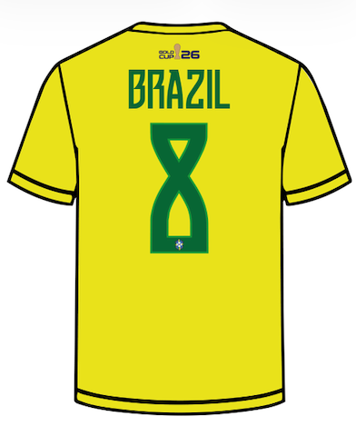 Brazil Custom Jersey | Gold Cup