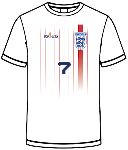 England Custom Jersey | Gold Cup